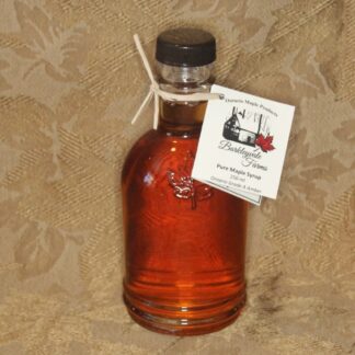250 ml Glass with Embossed Leaf - Maple Syrup