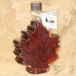 Fancy Glass Leaf Shape 500 ml Maple Syrup