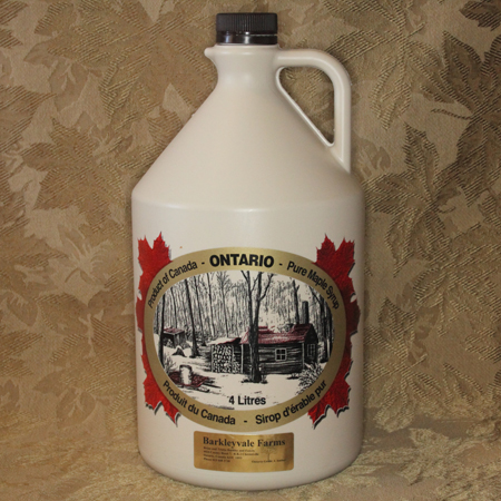 4L Plastic Jug of 100% Pure Canadian Maple Syrup